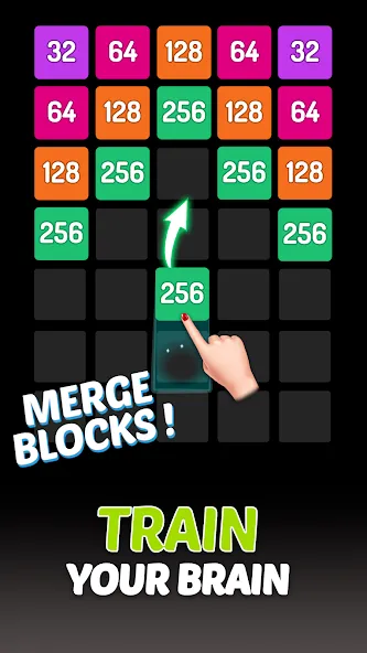 X2 Blocks - 2048 Number Game MOD APK — Без рекламы и бесконечные ходы — скриншот 2