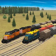 Train and rail yard simulator MOD APK на Android — Улучшенное управление железнодорожным депо