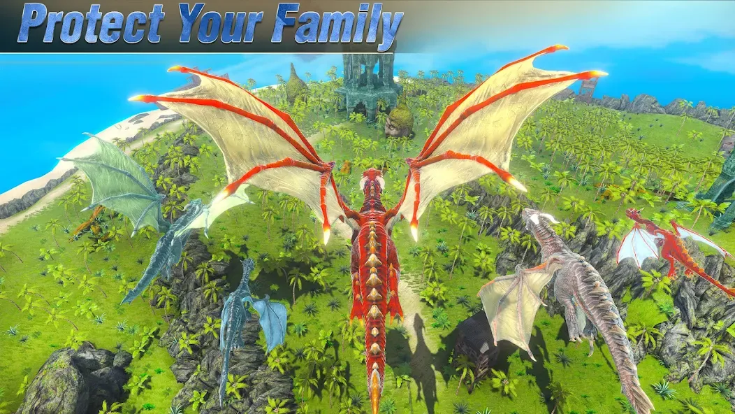 Скачать Wild Dragon Craft Family Sim — Последняя версия (Бесконечные ресурсы и быстрый крафт) — скриншот 1