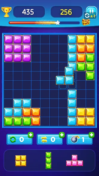 Block Puzzle - Gem Block — Взломанная версия (Без рекламы и бесконечные подсказки) — скриншот 2