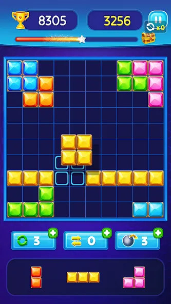 Block Puzzle - Gem Block — Взломанная версия (Без рекламы и бесконечные подсказки) — скриншот 4
