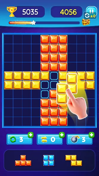 Block Puzzle - Gem Block — Взломанная версия (Без рекламы и бесконечные подсказки) — скриншот 5