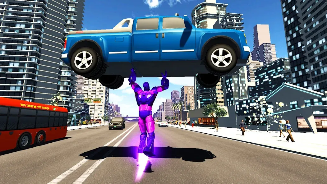Скачать Super city hero:Iron Hero War на Android — Безлимитные деньги и алмазы — скриншот 3