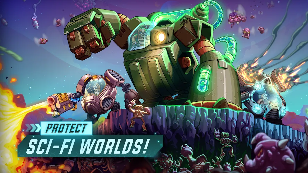 Скачать Iron Marines Offline Strategy — Модификация Безлимитные ресурсы и все уровни открыты — скриншот 1