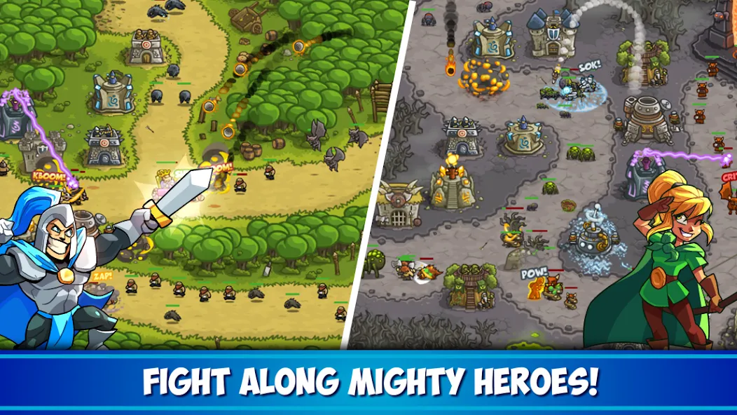 Kingdom Rush Tower Defense TD MOD APK — Безлимитные деньги и все башни открыты — скриншот 3