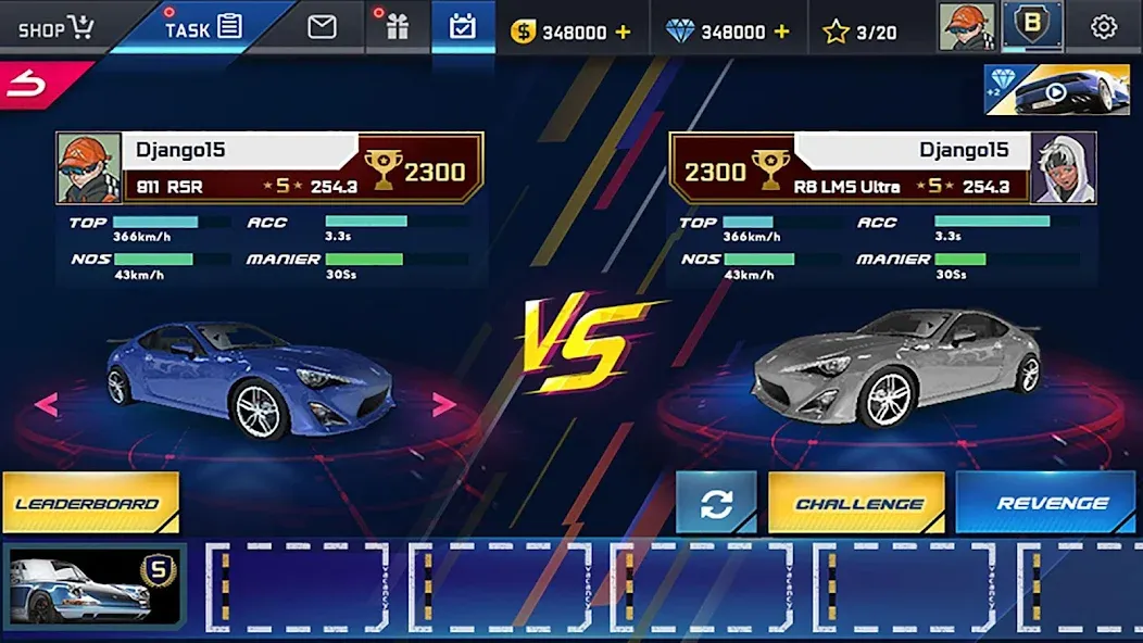 Street Racing HD MOD APK — Безлимитные деньги и все машины открыты — скриншот 4
