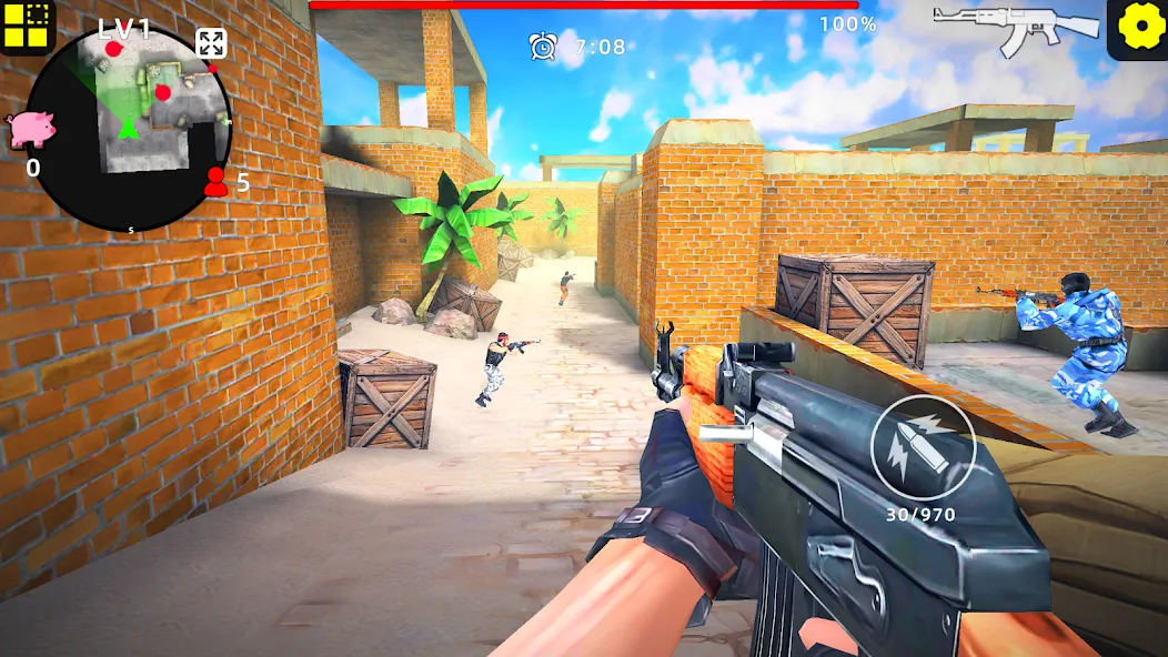 Скачать Gun Strike: FPS Shooter Game — Последняя версия (Безлимитные деньги и патроны) — скриншот 1