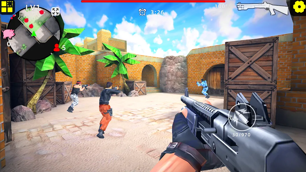 Скачать Gun Strike: FPS Shooter Game — Последняя версия (Безлимитные деньги и патроны) — скриншот 2