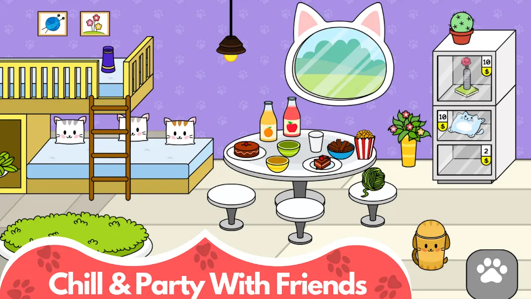 Скачать My Cat Town - Cute Kitty Games на Android — Много монет и все предметы открыты — скриншот 3 Скачать My Cat Town - Cute Kitty Games на Android — Много монет и все предметы открыты — скриншот 3