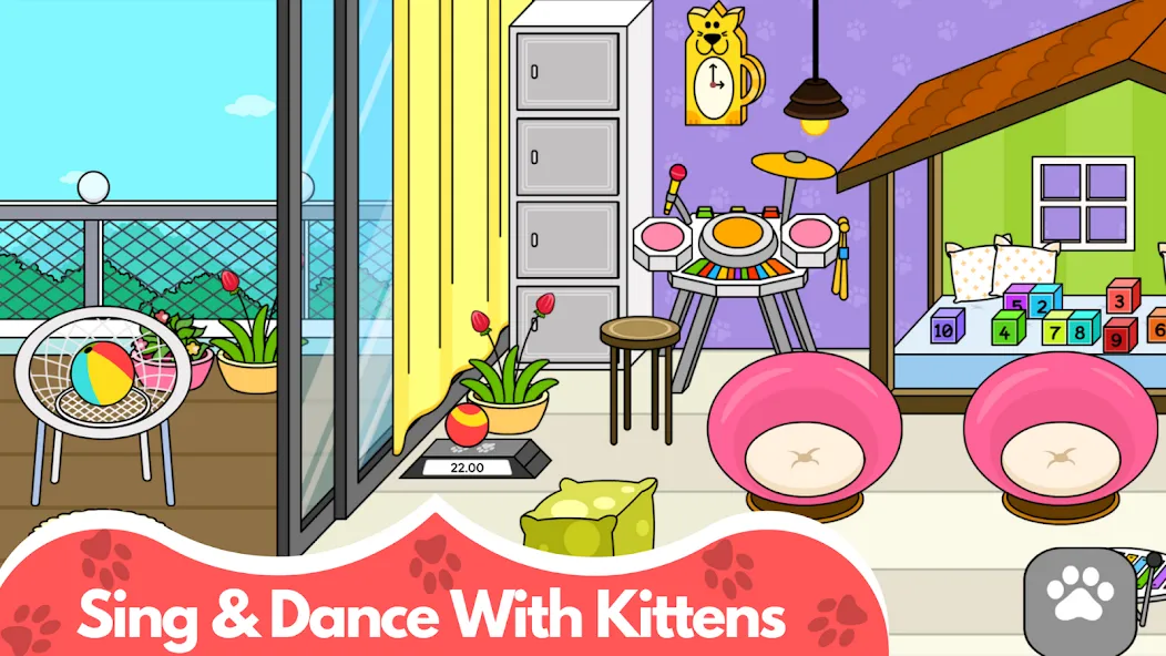 Скачать My Cat Town - Cute Kitty Games на Android — Много монет и все предметы открыты — скриншот 4 Скачать My Cat Town - Cute Kitty Games на Android — Много монет и все предметы открыты — скриншот 4
