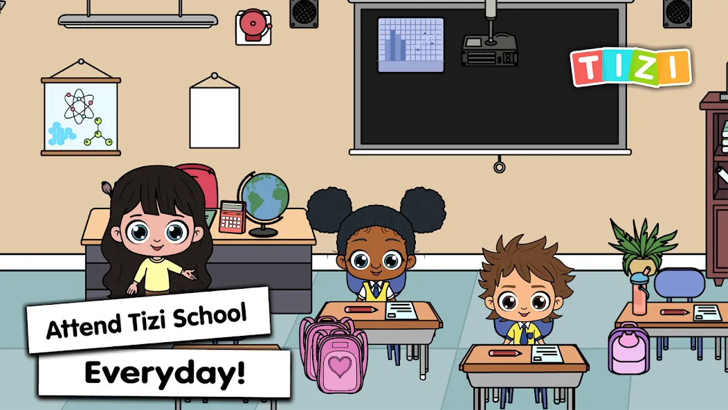 Tizi Town - My School Games (Мод Открыты все школьные локации) — скриншот 2