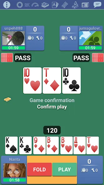 Thousand 1000 Online card game на Андроид — Много монет и бонусов — скриншот 1