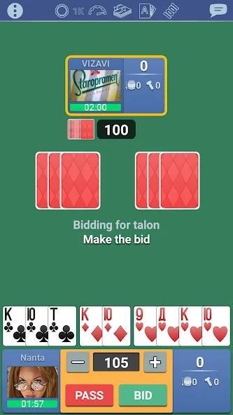 Thousand 1000 Online card game на Андроид — Много монет и бонусов — скриншот 3
