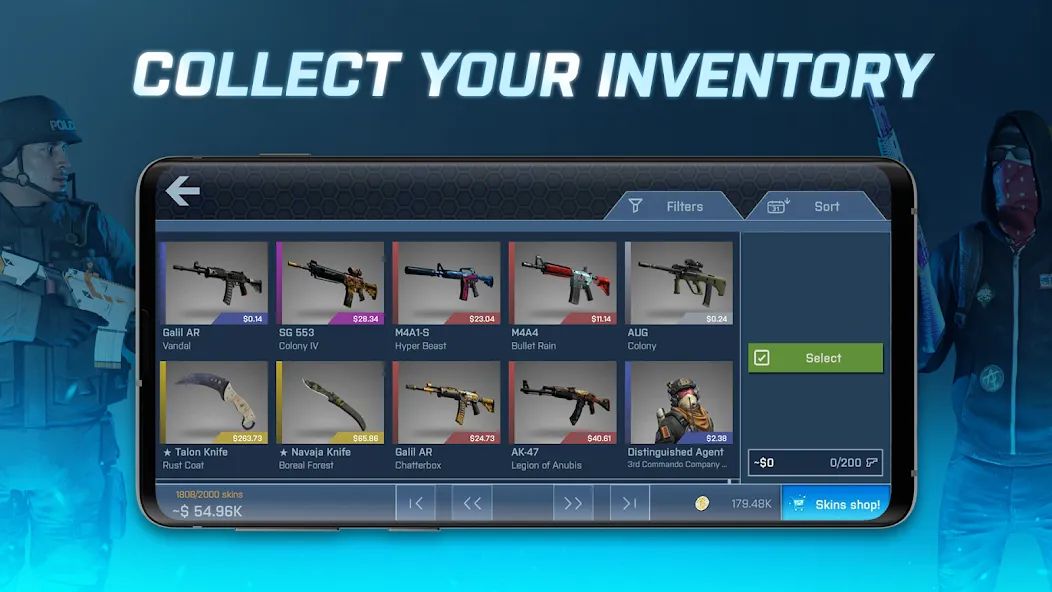 Скачать взлом Case Opener - skins simulator на Андроид — Много монет и все скины — скриншот 4