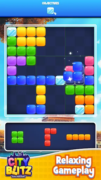 Взломанная City Blitz-Block Puzzle Blast на Андроид — Безлимитные монеты и все уровни — скриншот 2