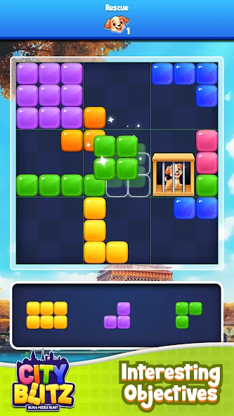 Взломанная City Blitz-Block Puzzle Blast на Андроид — Безлимитные монеты и все уровни — скриншот 3