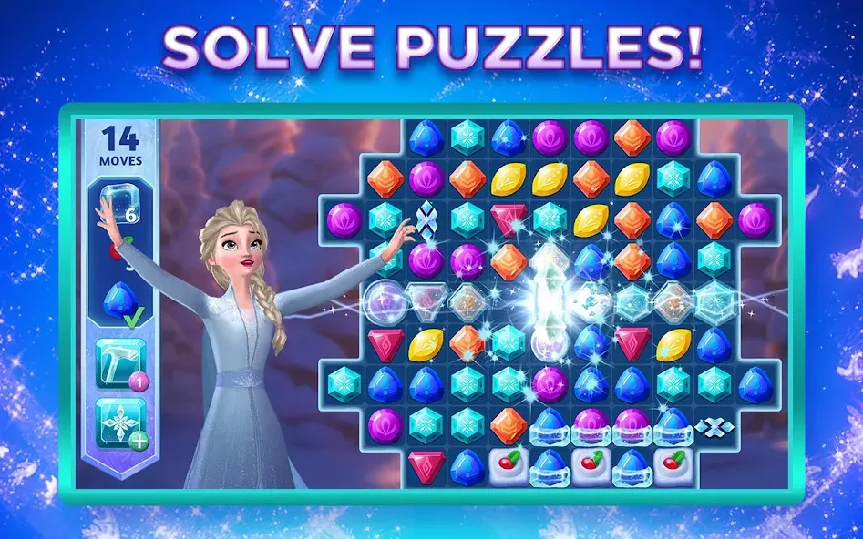Disney Frozen Adventures на Андроид — Мод Безлимитные ресурсы и открытые уровни — скриншот 1 Disney Frozen Adventures на Андроид — Мод Безлимитные ресурсы и открытые уровни — скриншот 1