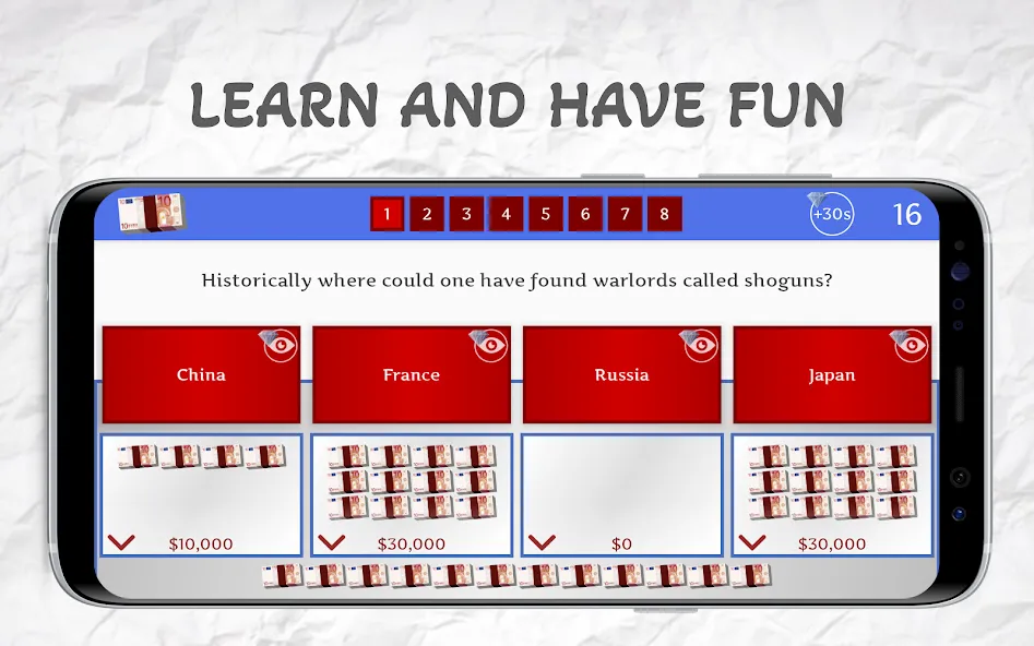 Money Drop - Trivia Quiz Game на Андроид — Мод Безлимитные деньги и подсказки — скриншот 1
