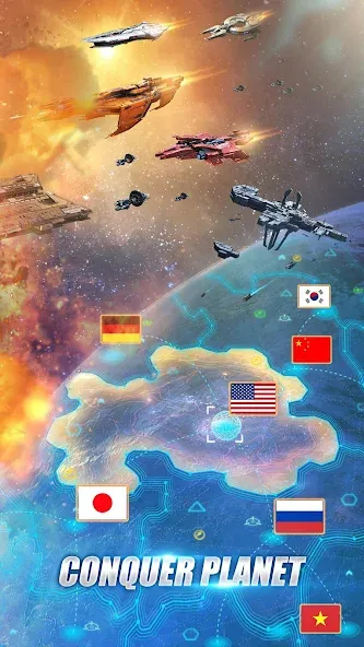 Скачать Galaxy Battleship — Безлимитные ресурсы и мощный флот — скриншот 4