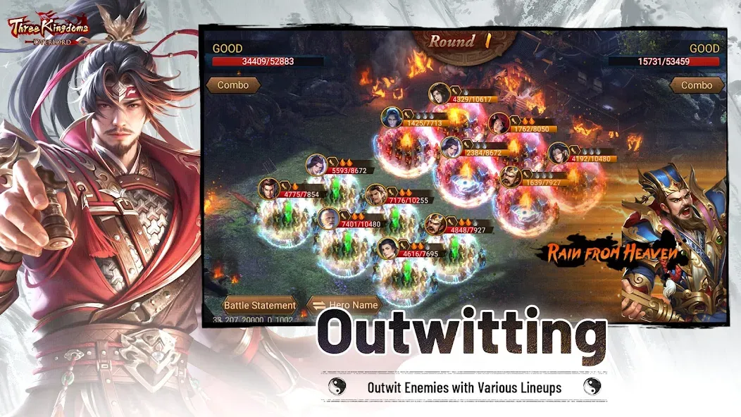 Скачать взломанную Three Kingdoms: Overlord — Безлимитные ресурсы и усиленные герои — скриншот 3