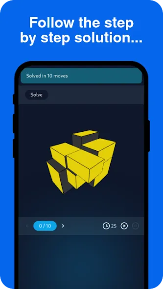 Скачать Cube Solver (Мод: Подсказки для быстрой сборки) на Андроид — скриншот 3 Скачать Cube Solver (Мод: Подсказки для быстрой сборки) на Андроид — скриншот 3