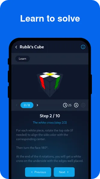 Скачать Cube Solver (Мод: Подсказки для быстрой сборки) на Андроид — скриншот 4 Скачать Cube Solver (Мод: Подсказки для быстрой сборки) на Андроид — скриншот 4