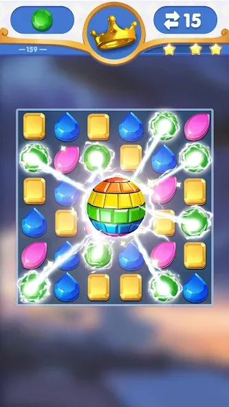 Взломанная Dragondodo - Jewel Blast на Андроид — Безлимитные жизни и подсказки — скриншот 1