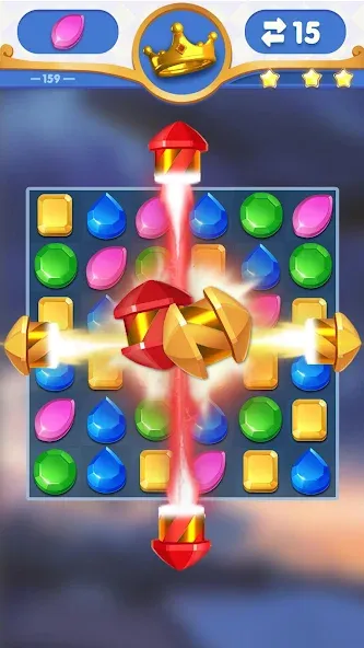 Взломанная Dragondodo - Jewel Blast на Андроид — Безлимитные жизни и подсказки — скриншот 3