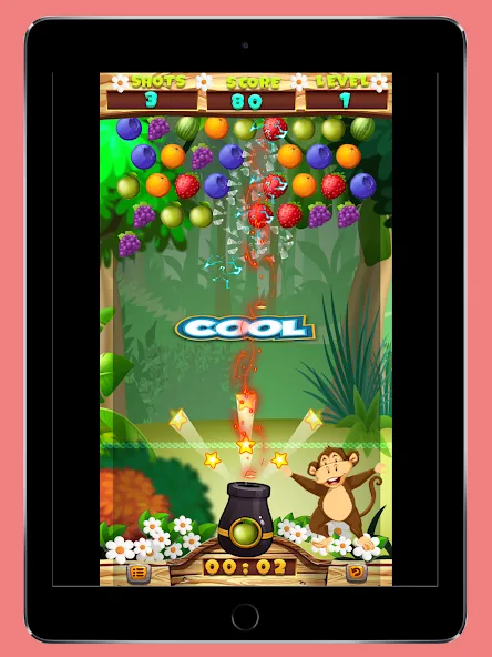 Скачать Fruits Shooter Pop с модом — Безлимитные жизни и усилители — скриншот 1