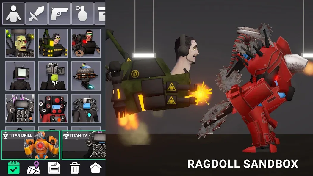 Взломанная Last Play: Ragdoll Sandbox на Андроид — Безлимитные предметы и оружие — скриншот 1