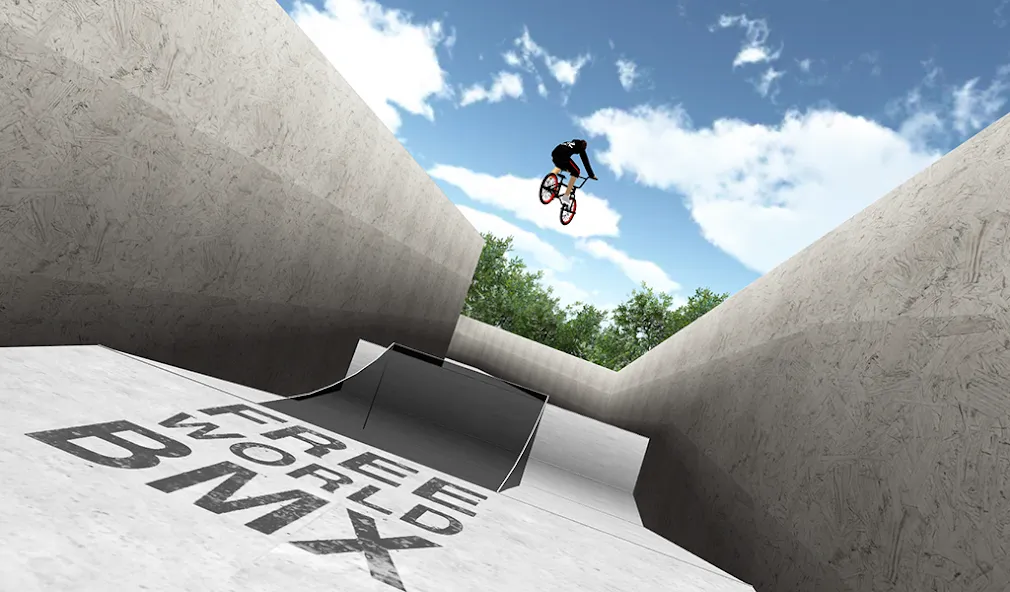 Скачать взлом Free World BMX на Андроид — Безлимитные деньги и все трюки открыты — скриншот 1