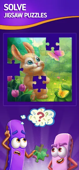 Скачать Jigsaw Puzzle by Jolly Battle с модом — Безлимитные подсказки и жизни — скриншот 1
