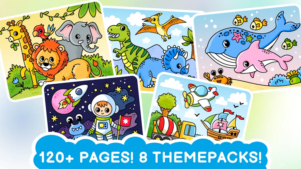 Easy coloring book for kids — Все раскраски разблокированы — скриншот 2