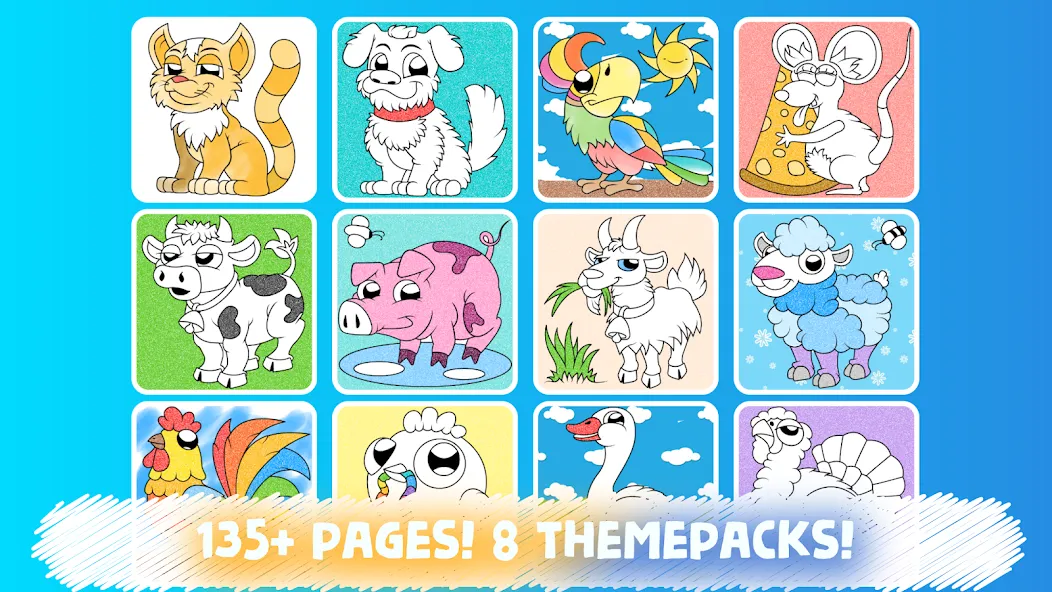 Easy coloring pages for kids на Андроид — Разблокированы все раскраски — скриншот 2