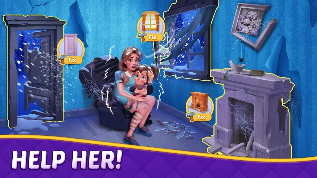 Matching Story - Puzzle Games (Мод Безлимитные подсказки и ходы) — скриншот 1 Matching Story - Puzzle Games (Мод Безлимитные подсказки и ходы) — скриншот 1