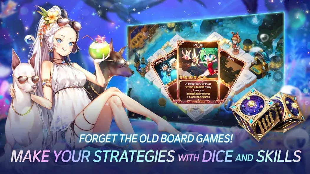 Game of Dice: Board&Card&Anime MOD APK — Безлимитные деньги и все карты — скриншот 3 Game of Dice: Board&Card&Anime MOD APK — Безлимитные деньги и все карты — скриншот 3