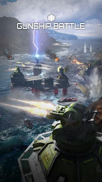 Gunship Battle Total Warfare на Андроид — Безлимитные ресурсы и усиленный флот — скриншот 1