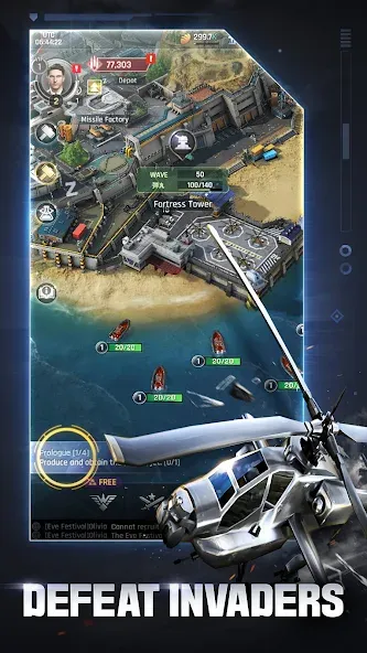 Gunship Battle Total Warfare на Андроид — Безлимитные ресурсы и усиленный флот — скриншот 4
