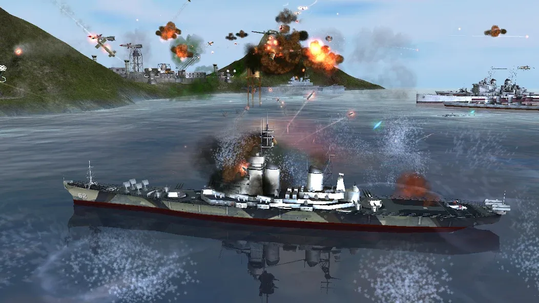 WARSHIP BATTLE:3D World War II (Мод Безлимитные деньги и боеприпасы) — скриншот 3