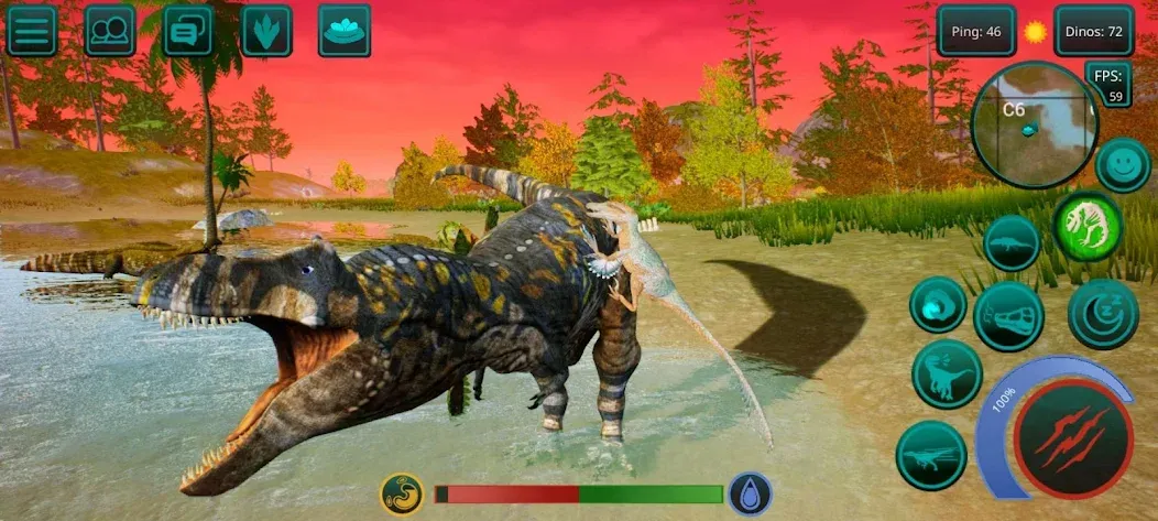 Скачать The Cursed Dinosaur Isle: Game на телефон — Бесконечные ресурсы и разблокированные динозавры — скриншот 1