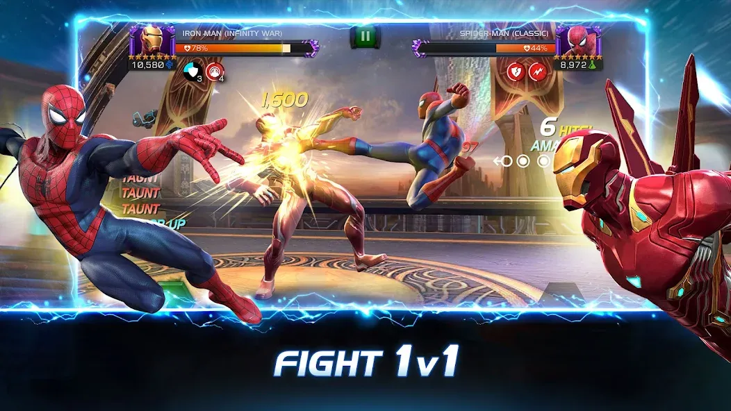 Скачать Marvel Contest of Champions (Мод: Безлимитные кристаллы и усиленные герои) на Андроид — скриншот 1