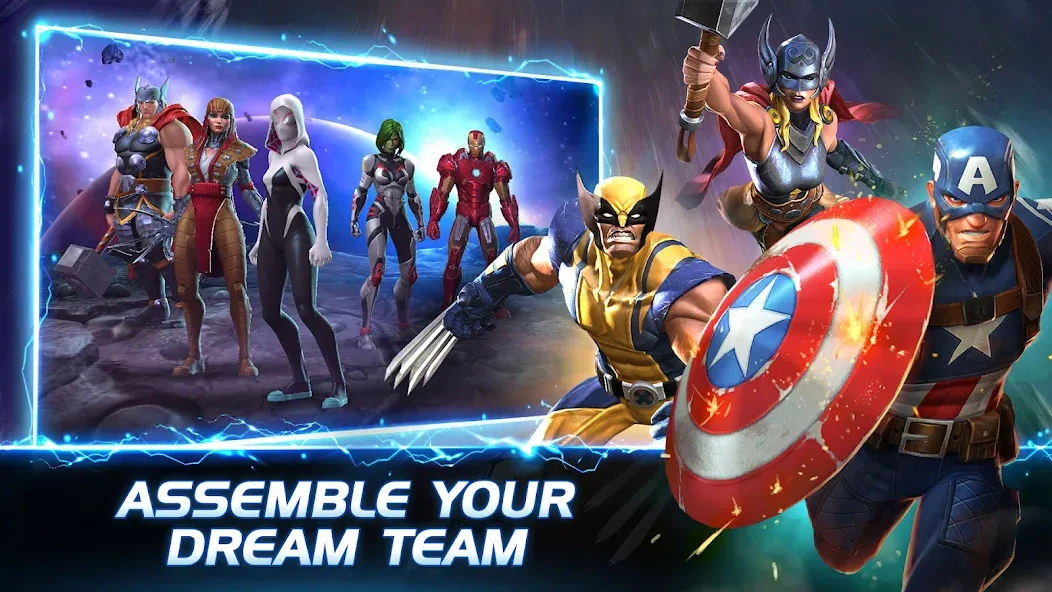 Скачать Marvel Contest of Champions (Мод: Безлимитные кристаллы и усиленные герои) на Андроид — скриншот 3