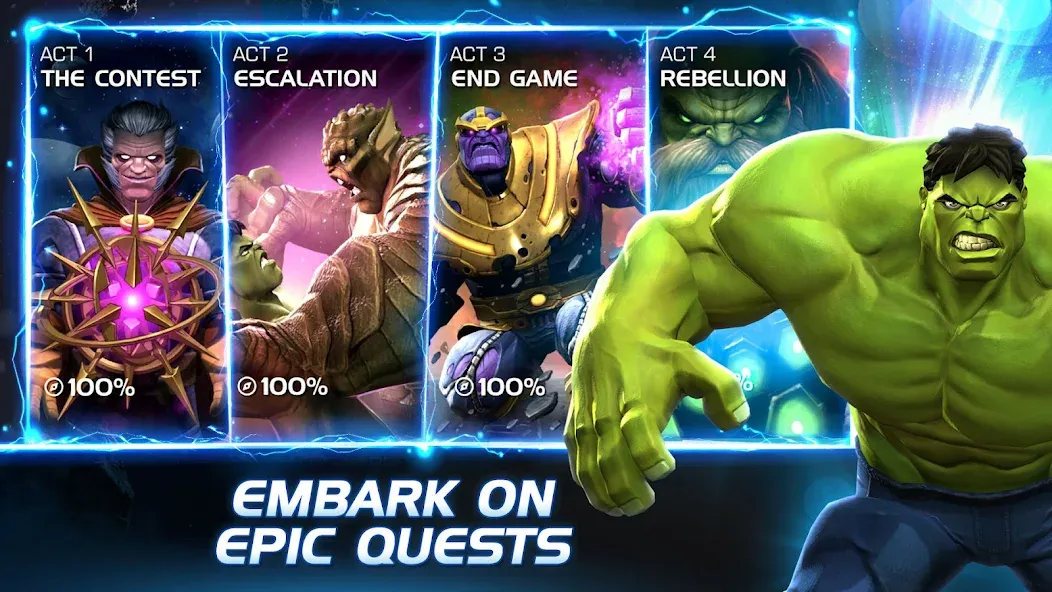 Скачать Marvel Contest of Champions (Мод: Безлимитные кристаллы и усиленные герои) на Андроид — скриншот 4