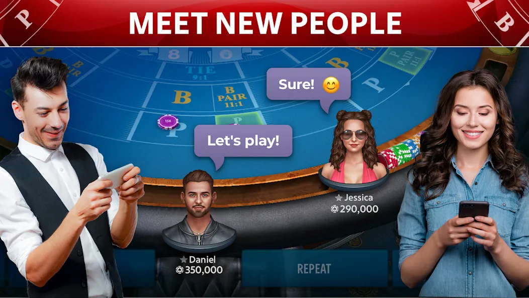 Скачать Baccarat Online: Baccarist — Модификация Безлимитные фишки и открыты все столы — скриншот 1 Скачать Baccarat Online: Baccarist — Модификация Безлимитные фишки и открыты все столы — скриншот 1