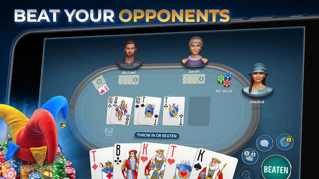 Скачать взломанную Durak Online by Pokerist — Безлимитные монеты и открыты аватары — скриншот 1
