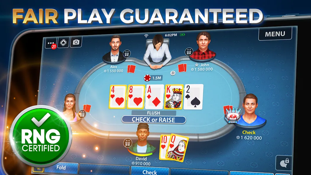 Texas Hold'em Poker: Pokerist (Мод Безлимитные фишки и премиум открыт) — скриншот 1