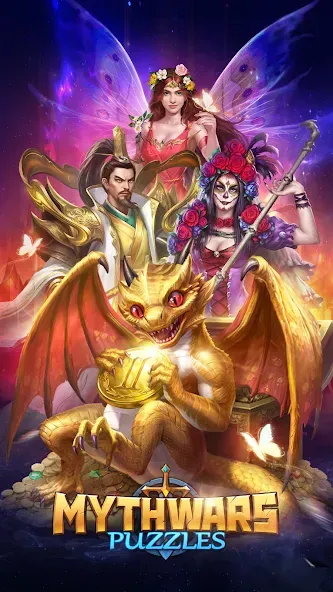 MythWars & Puzzles: RPG Match3 — Безлимитные ресурсы и энергия — скриншот 1