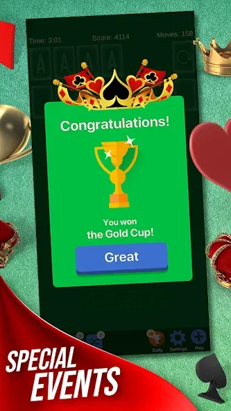 Solitaire + Card Game by Zynga — Без рекламы и безлимитные подсказки — скриншот 3
