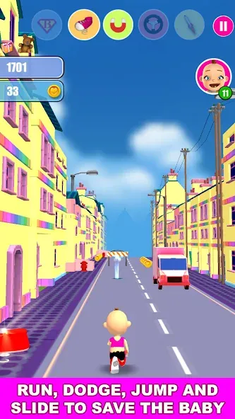 Baby Run The Babysitter Escape MOD APK на Android — Открыты все уровни и скины — скриншот 1