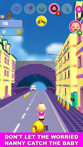 Baby Run The Babysitter Escape MOD APK на Android — Открыты все уровни и скины — скриншот 3
